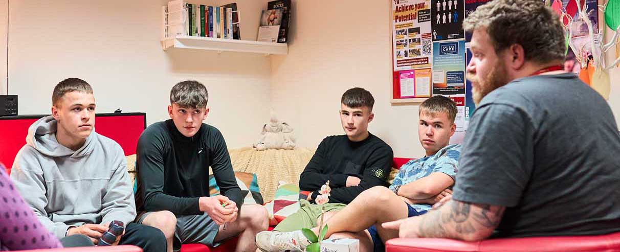 students in the support hub